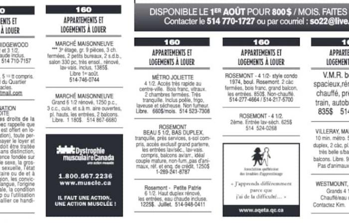 Here is the price of housing for rent in Montreal in 2000, in 2005, in 2010 and in 2015