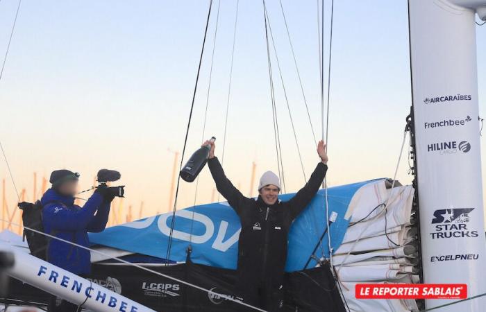 Les Sables-d'Olonne Vendée Globe. Group Dubreuil Air Caraïbes: The Aviation Director landed …