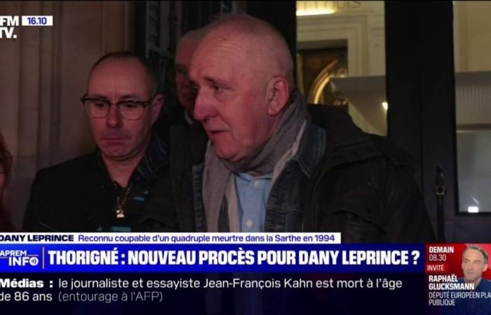 Dany Leprince, convicted of the four murders in Sarthe in 1994, reacts to the acceptance of his request for annulment