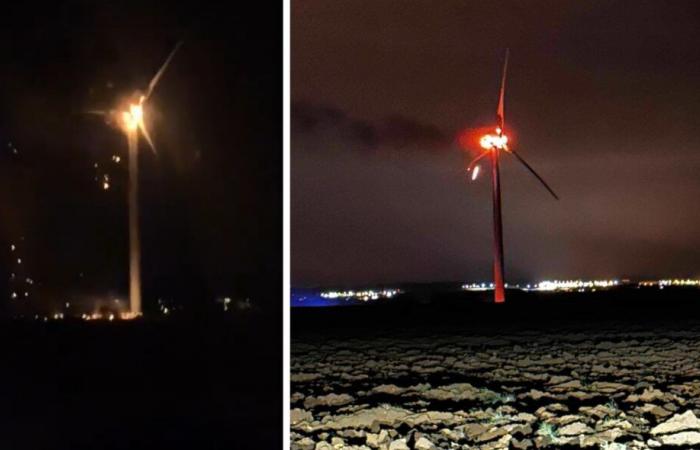 RTL Infos – Fires not so rare: Wind turbine fire filmed near Briey