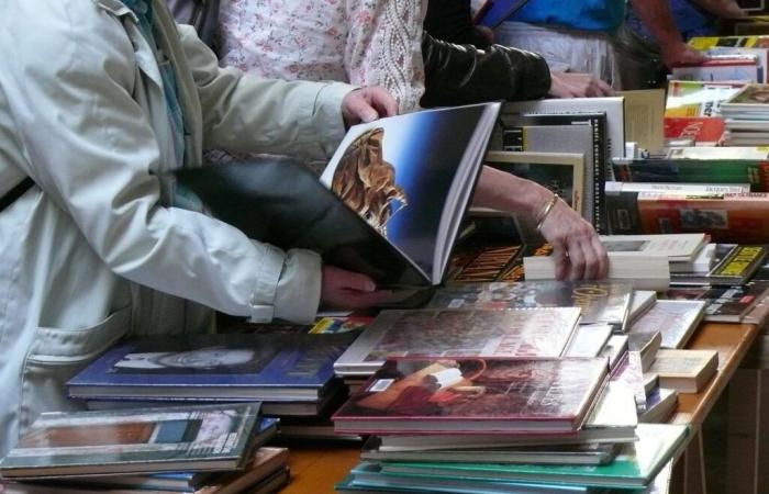 a sale of comics and books… at only one euro per kilo