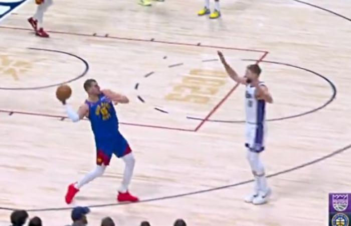 Nikola Jokic Nonchalantly Made A Three-Quarter Court Shot