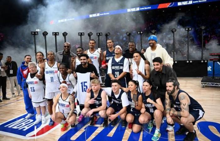 A good-natured celebrity match while waiting for the second San Antonio-Indiana in Paris