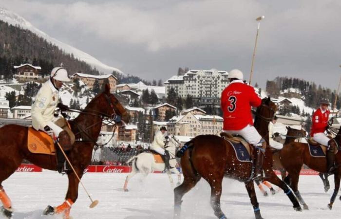 The polo tournament on the frozen lake of St-Moritz 40 years old