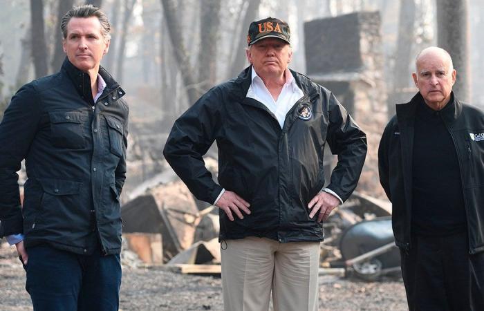 Newsom-Trump war of words still simmering as president arrives in California to survey wildfires