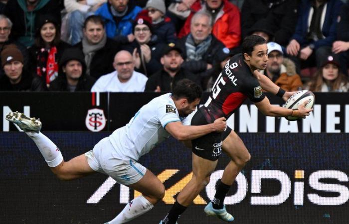 VIDEO. Stade Toulousain-Montpellier: the superb view of Ange Capuozzo, author of a luminous foot pass to offer the try which launched Toulouse