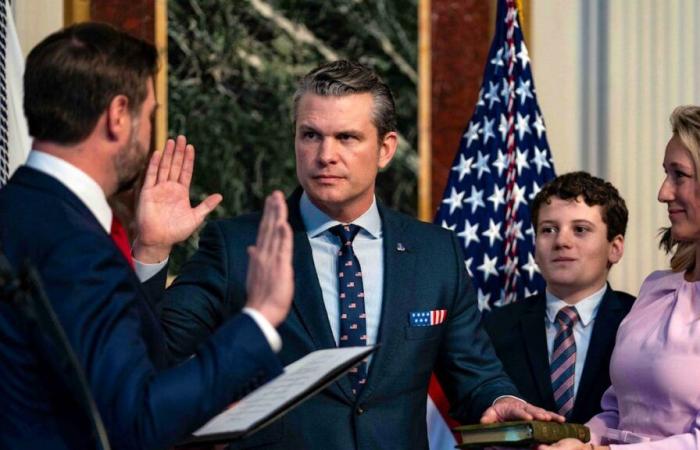 The chief of the pentagon designated by Trump took oath