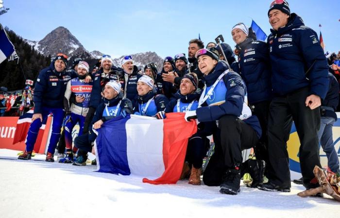 Biathlon | Antholz: Fabien Claude, Quentin Fillon-Maillet, Eric Perrot and Emilien Jacquelin win the relay and offer France a historic four in a row | Nordic Mag | No. 1 Biathlon