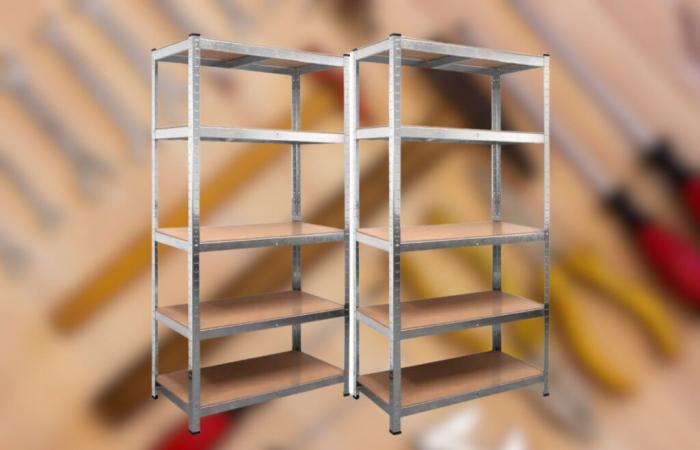 With a possible load of 875 kilos, this set of two modular shelves is a hit at Cdiscount