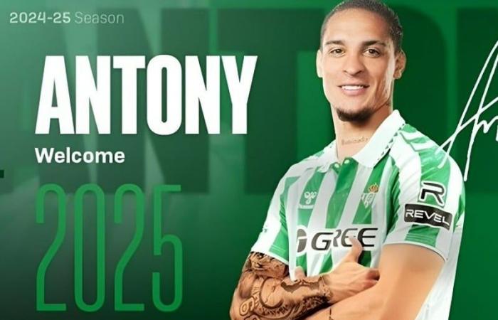 the Mancunian, Antony, loaned to Real Betis of Sevilla