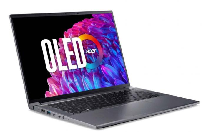 Sales 1599 € ACER Swift x Swift Ultra SFX14-72G-75KD, PC Laptop Multimedia Gamer High Fidelity Oled 2.8K Easy to transport 8h Core Ultra 7H RTX 4050