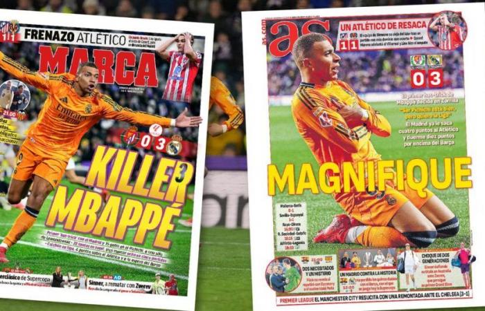 “Killer”, “Magnificent”, “the big star of Real Madrid” … Kylian Mbappé praised by the Spanish press after his hat -trick