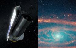 NASA’s Spitzer Space Telescope Captures Dust Flowing Toward Andromeda’s Supermassive Black Hole