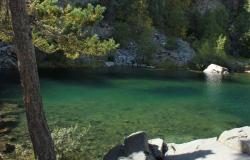 The blue lake of Balayes, a magical corner in Haute-Loire