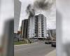 Major fire in a 14-story building in Quebec