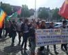 Around 200 to 300 people gathered for the May 1 demonstration in Calais