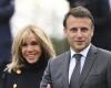 PHOTOS Brigitte Macron, stylish supporter for the president, rare kiss in public for the couple!