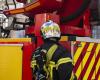 A house fire mobilizes firefighters during the night near Saumur