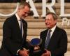 King Felipe presented the Charles V European Prize to Mario Draghi
