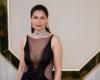 in transparent dress, she causes a sensation at Milan Fashion Week