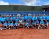 Aucamville. Young people from the Tennis club in force to collect the balls during the Montauban tournament