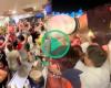 the images of the party of the Stade Toulousain players and their jubilant supporters