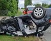 violent collision between two cars in Orches, four injured, one seriously