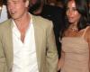 Brad Pitt and his young girlfriend Ines de Ramon in a dress very close to her ultra tanned body