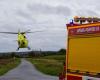 a motorcyclist seriously injured and airlifted after an accident on the national 7