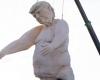 Naked Donald Trump statue hanging from crane angers Nevada Republicans