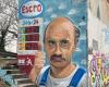 Avignon. When the graffiti artist Lekto “sketched” Michel Blanc as a gas station attendant