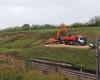 IN PICTURES – Collapsed embankment on the TER Dijon – Besançon route: “The equivalent of an Olympic swimming pool filled with earth”