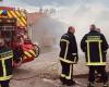 Saint-Sulpice-sur-Lèze. A dumpster catches fire on Place de la Bascule