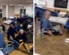 Images show panic in a Spanish nursing home where six people died: residents up to their waists in water