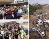 Hundreds of volunteers walk kilometers from Valencia to hardest-hit areas armed with brushes and buckets