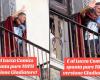 Totti at Lucca Comics dressed as a gladiator during the parade for the film: the greeting of the crowd