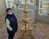 A 2 meter high candelabra found among the treasures of the Villeneuve-sur-Lot archives