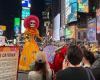 Iconic ‘Day of the Dead’ Skeleton Visits Times Square