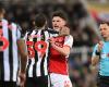 Live broadcast of the Arsenal and Newcastle match in the English Premier League