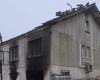 North Isère. A house ravaged by flames