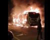 two TCL buses burned, a police officer injured