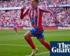 European football roundup: Simeone’s son scores for Atlético, Napoli thrashed | European club football