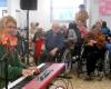 Zaho de Sagazan offers a private concert to residents of a retirement home