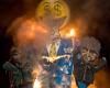 Effigies of Noel and Liam Gallagher burnt at the stake as fallout from Oasis ticket sale takes a fiery turn