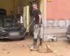 the strong images of the Osasuna coach clearing the mud in his village