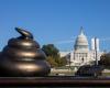 A day before the US election, mini bronze poopers appear in front of the Capitol