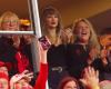 Taylor Swift’s Mom Andrea Cheers Travis Kelce Wearing ‘In My Chiefs Era’ Jacket