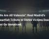 “We are all Valencia”: Real Madrid’s touching tribute to DANA victims does not go unnoticed.