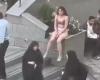 Paris “salutes the courage” of the young Iranian woman who took off her clothes