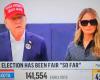 Internet users are convinced that Trump voted accompanied by a fake Melania with big sunglasses